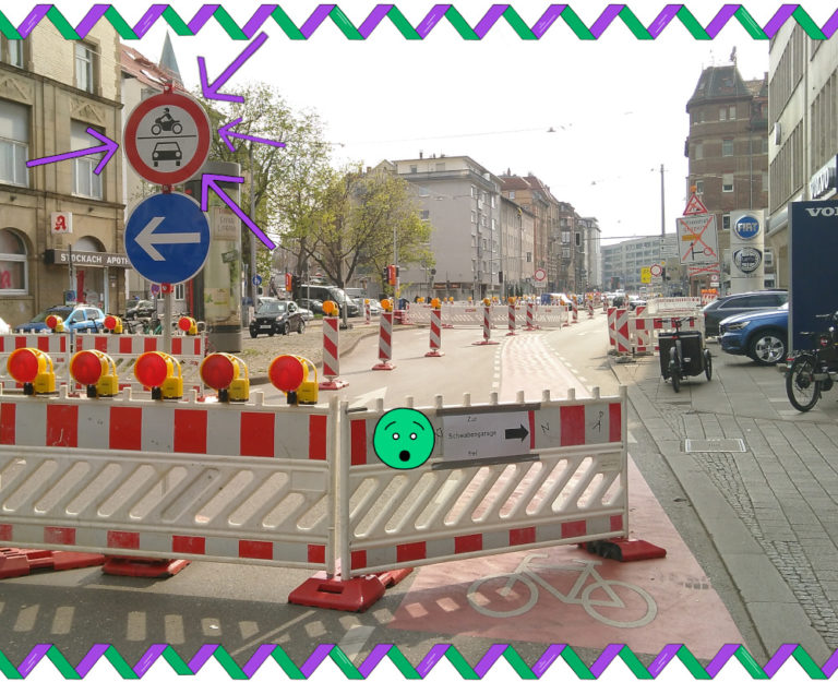 Durchfahrt Verboten Schild Fahrrad